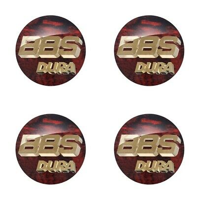 BBS Wheel Center Caps 70mm Genuine Emblem DURA Gold 3D Logo 56.24.179 Set 4pcs ★