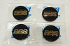 BBS Wheel Center Caps 70mm Genuine Emblem Black Gold 3D Logo 56.24.080 Set 4pcs ★