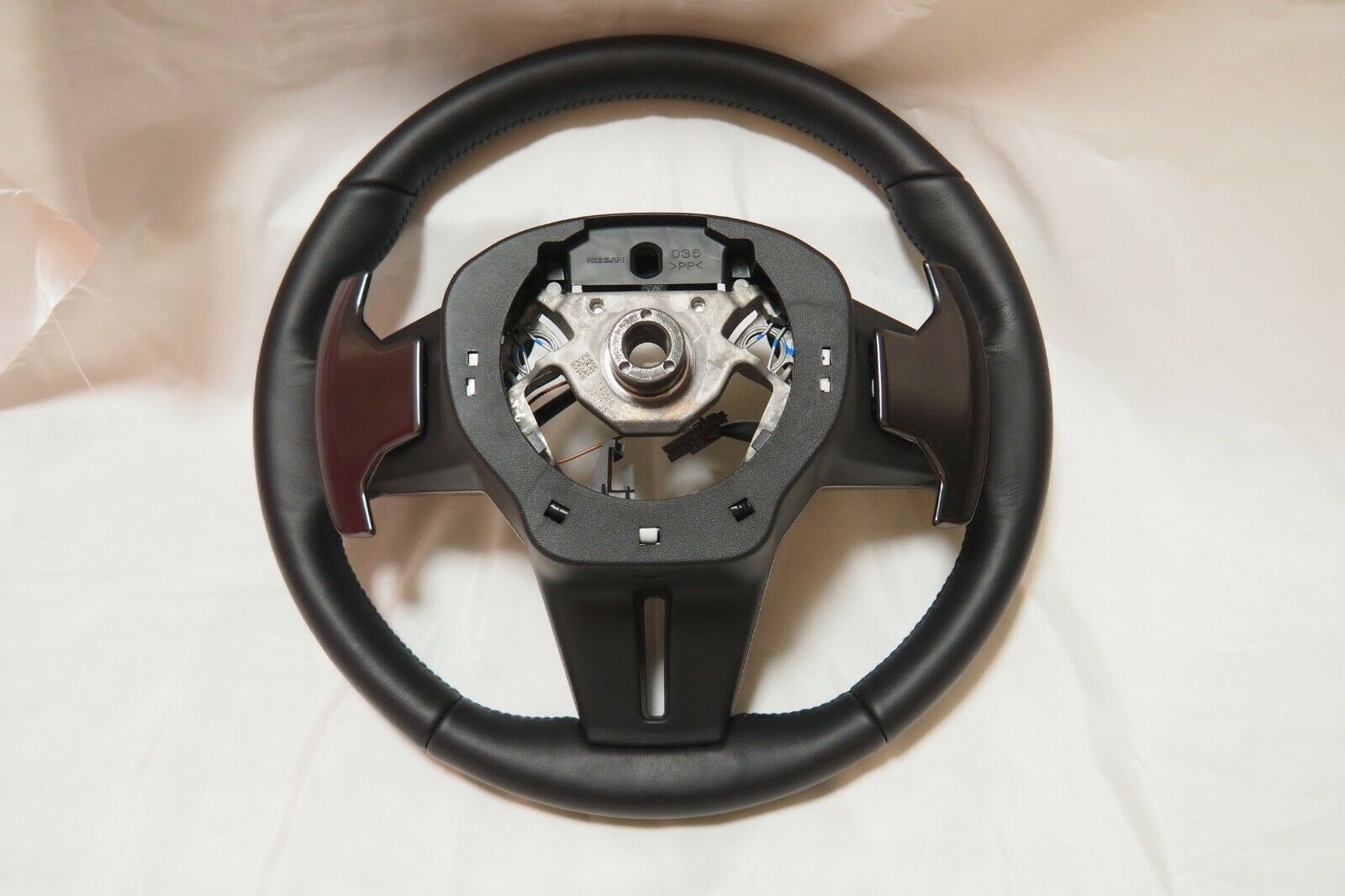 Nissan Genuine 2017- R35 GT-R Steering Wheel Black leather and Black Stitch New ★