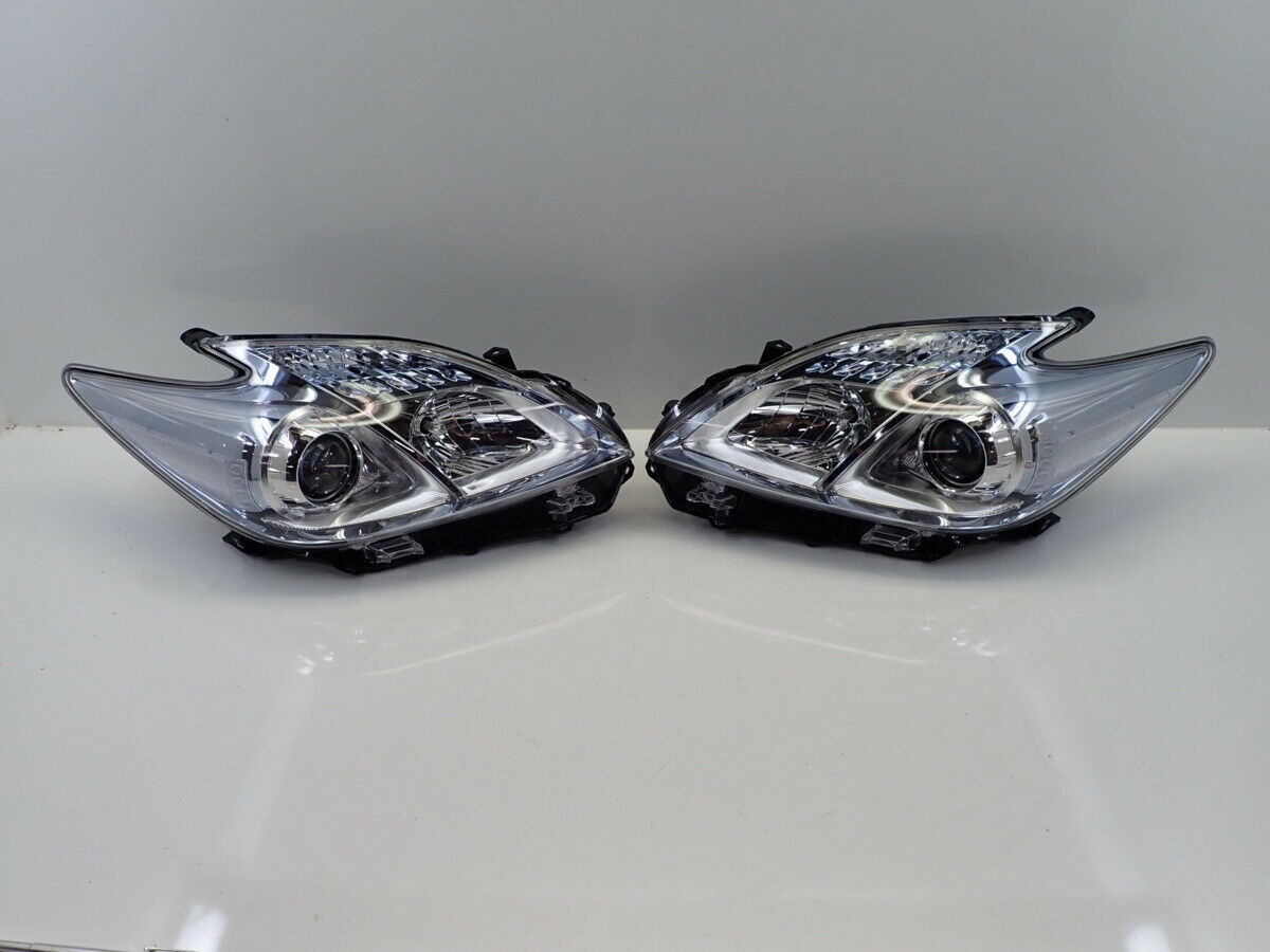 Headlights Fits Toyota Prius 2010-2011 Includes Left Driver And Right Passenger Side Chrome Housing Halogen Headlamps Sku Ty1113 A001p