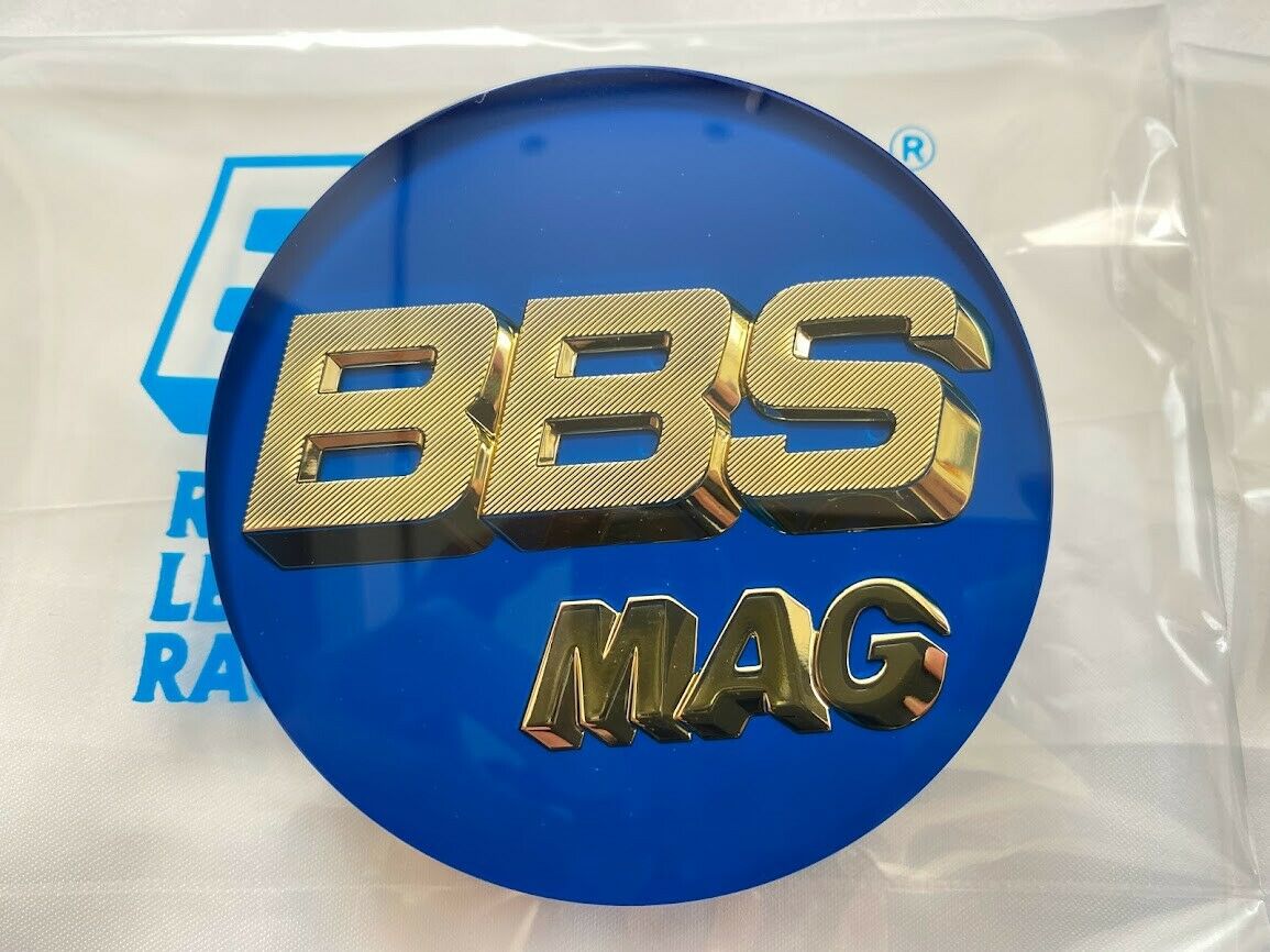 BBS Wheel Center Caps 70mm Genuine Emblem MAG Gold 3D Logo 56.24.197 Set 4pcs ★