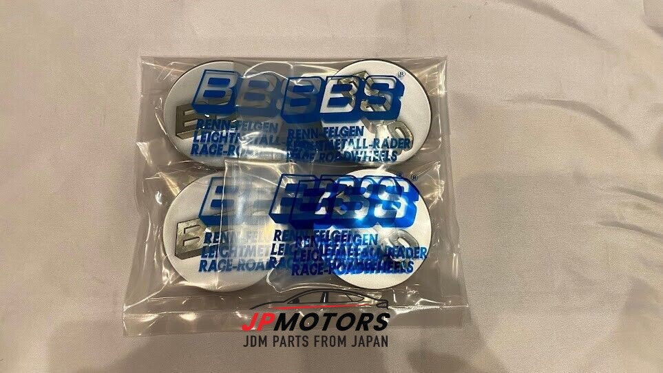 BBS Wheel Center Caps 70mm Genuine  Emblem Platinum Silver 56.24.190 Set Of 4pcs ★