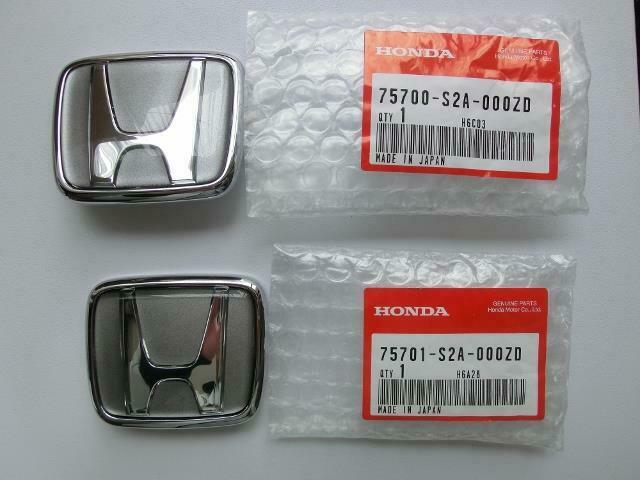 Honda Genuine AP1 AP2 S2000 Silve Emblem Badge Set 75701-S2A-000ZD 75700-S2A-000ZD ★