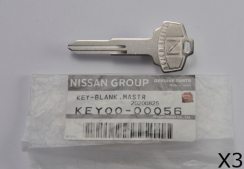 Nissan  Blank Metal Master Spare Key KEY00-00066 Set Of 3 New ★