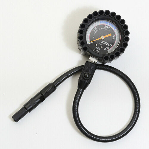 RAYS Racing Tire Pressure Air Gauge 60mm KPA Red carry case