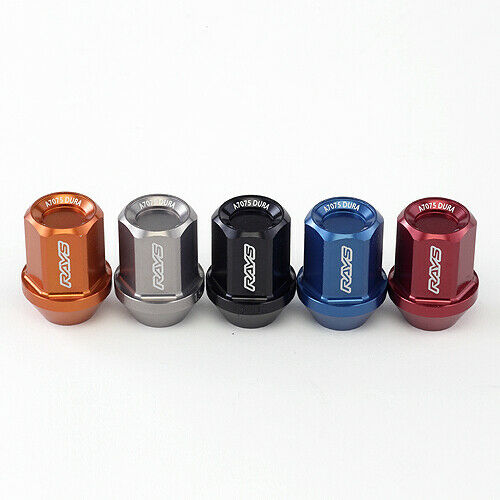 RAYS DURA-NUT L32 STRAIGHT TYPE LUG NUTS & LOCK SET BL 12X1.25