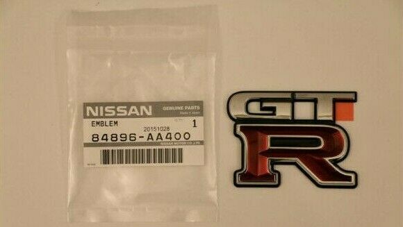 Nissan Genuine 99-02 Skyline GT-R R34 Rear GTR Emblem Badge 84896-AA40 ...