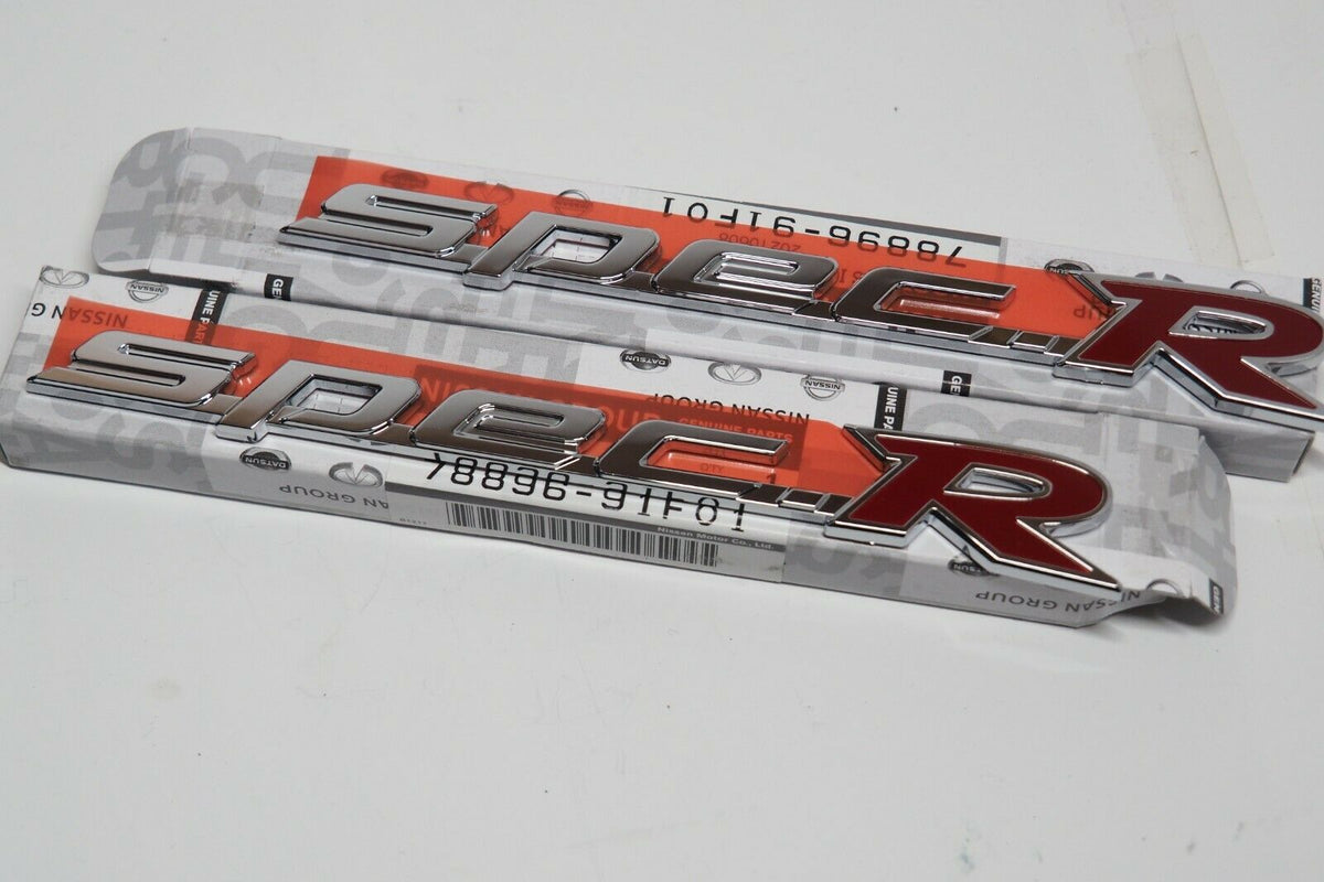 thumbnail image 2 of Sickspeed JDM Silvia S Trunk Hood Badge Emblem - Chrome/Red - Fits Nissan 240SX S13 S14 S15 2 of 5