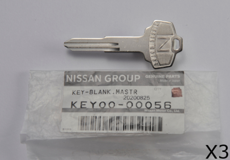 Ns056 Keycode Nissan Blank Metal Master Spare Key KEY00-00066 Set Of 3 New ★ – JP ...