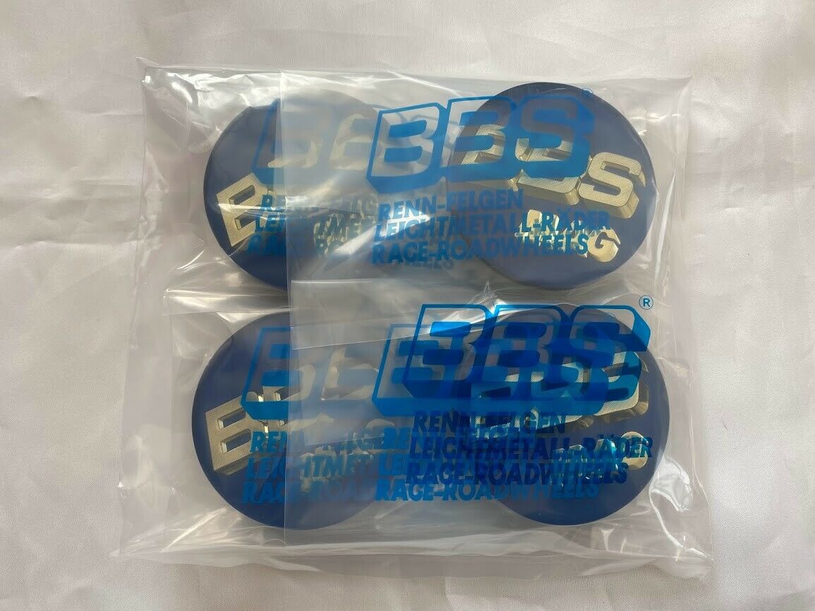 BBS Wheel Center Caps 70mm Genuine Emblem MAG Gold 3D Logo 56.24.197 Set 4pcs ★