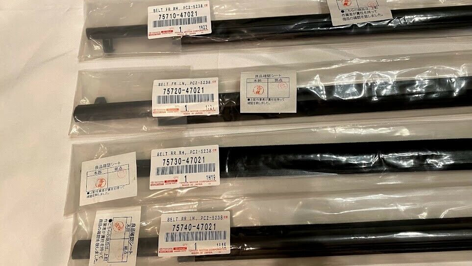 Toyota Genuine Prius 2010-2015 Door Belt Molding Weatherstrip Front  Rear Set