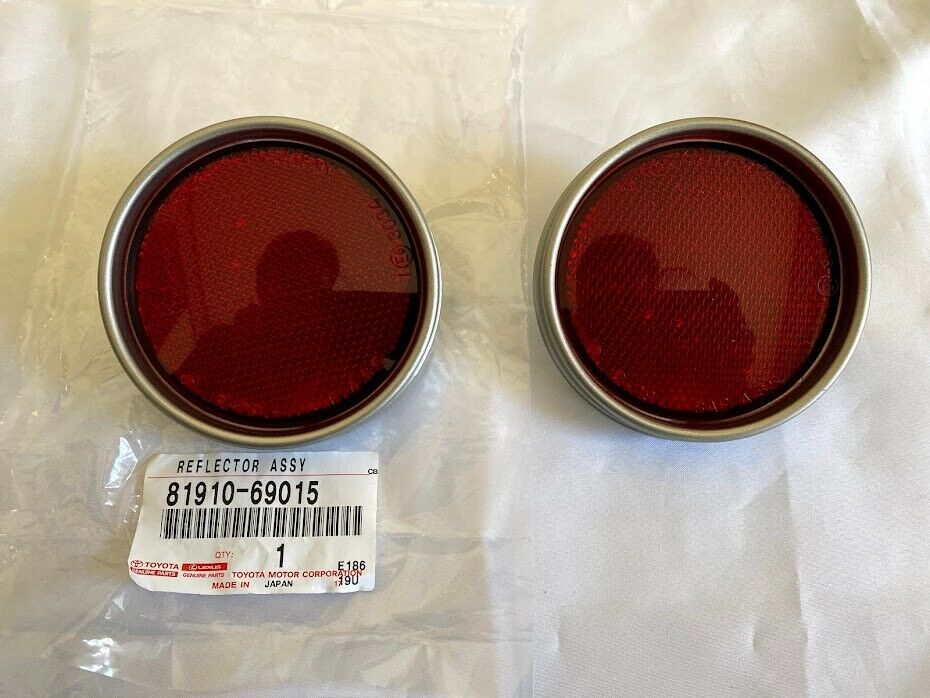 Toyota Genuine Rear Reflector Lenses Red Pair 58-73 Land Cruiser FJ25 FJ40 FJ55