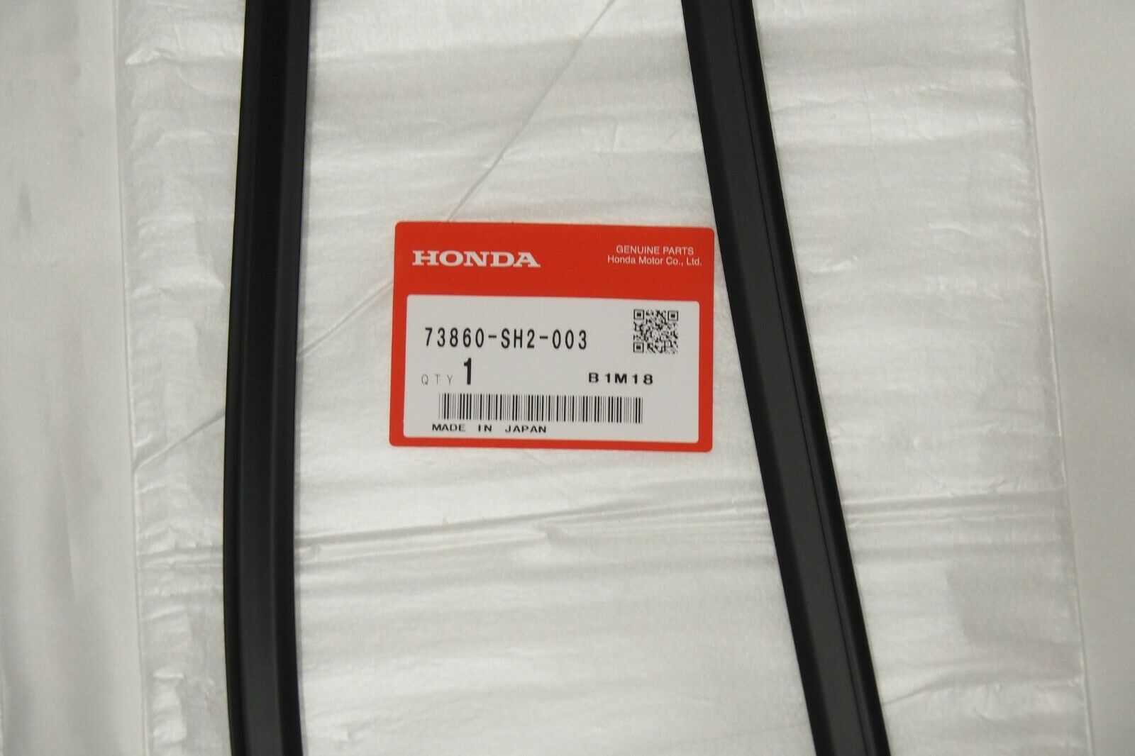 Honda Genuine 88-91 CRX Driver Passenger Quarter Window Glass Outside Molding ★