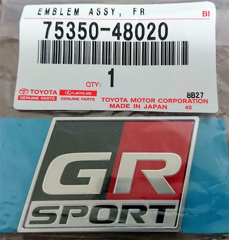 Toyota Genuine  GR SPORT  Front Fender Emblem Logo Ornament 75350-48020